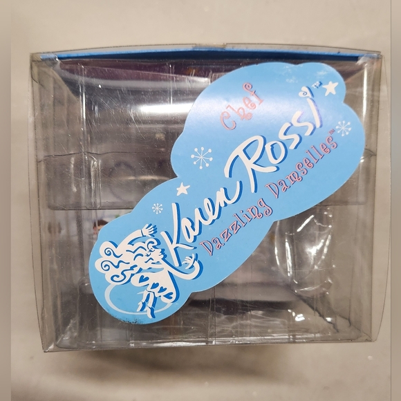 Karen Rossi Fun Metal Art Ornament Dazzling Damselles Lady CHEF Born to Cook - Picture 7 of 7